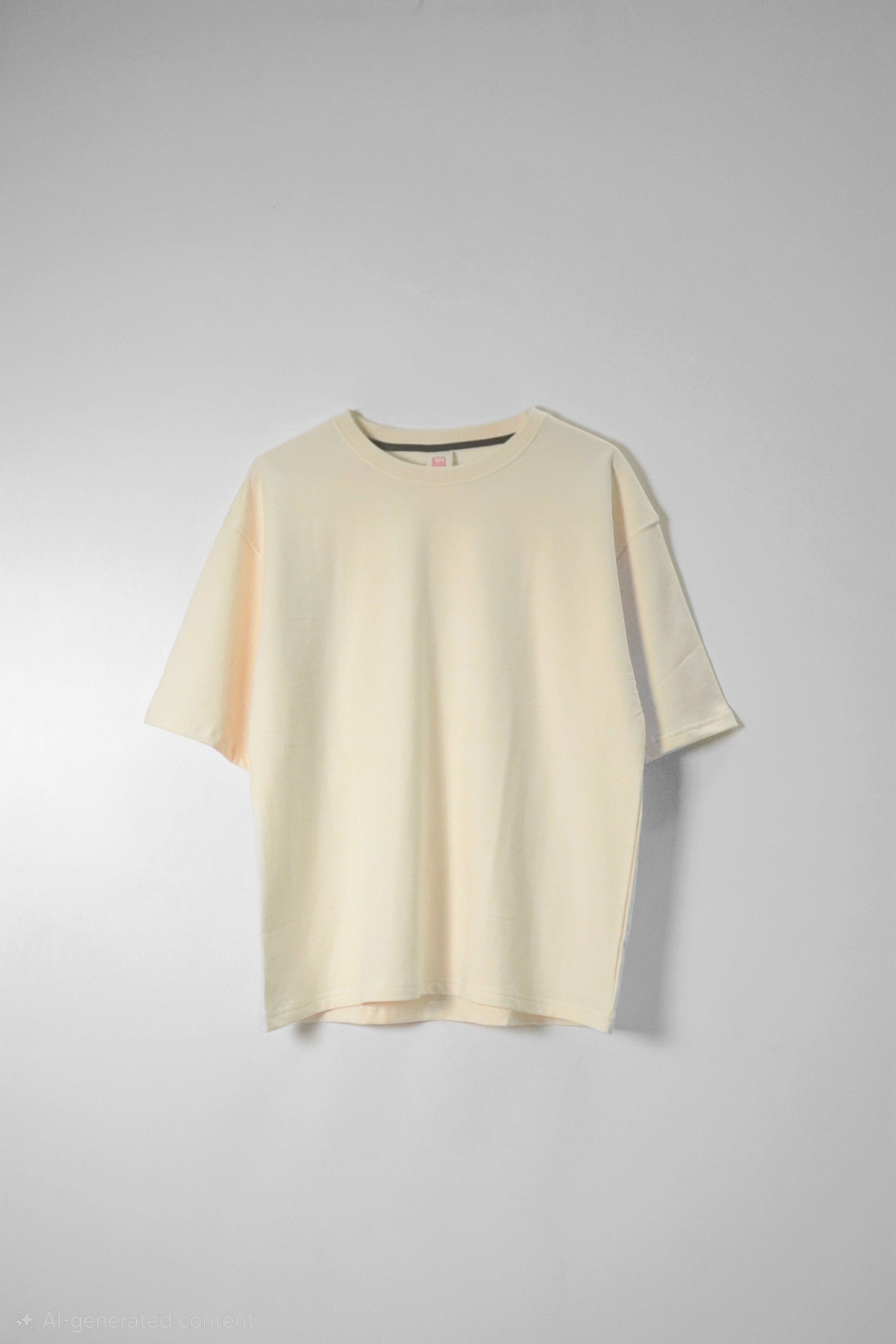 Plain Oversized T-Shirt | Beige | AnyaLook