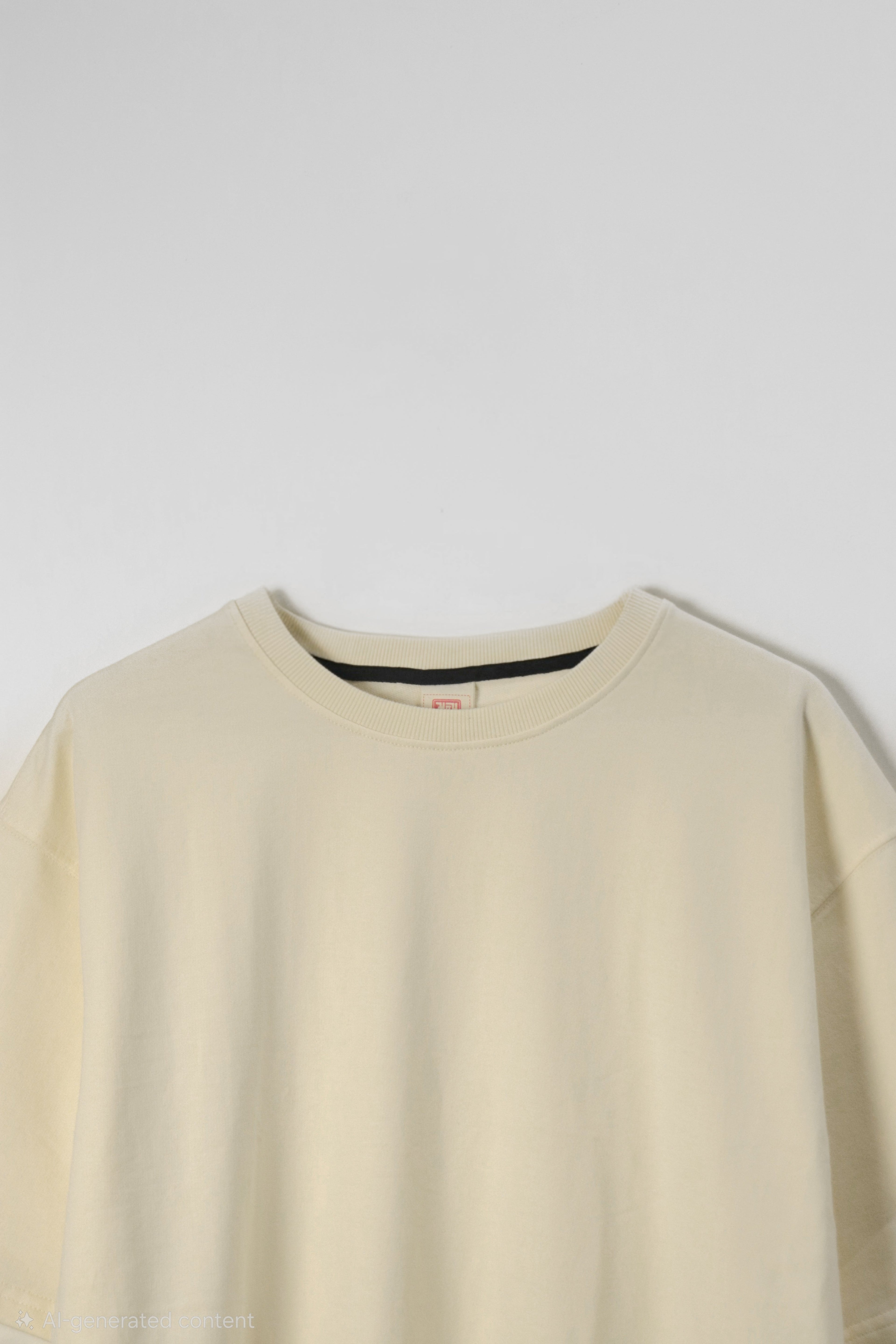 Plain Oversized T-Shirt | Beige | AnyaLook