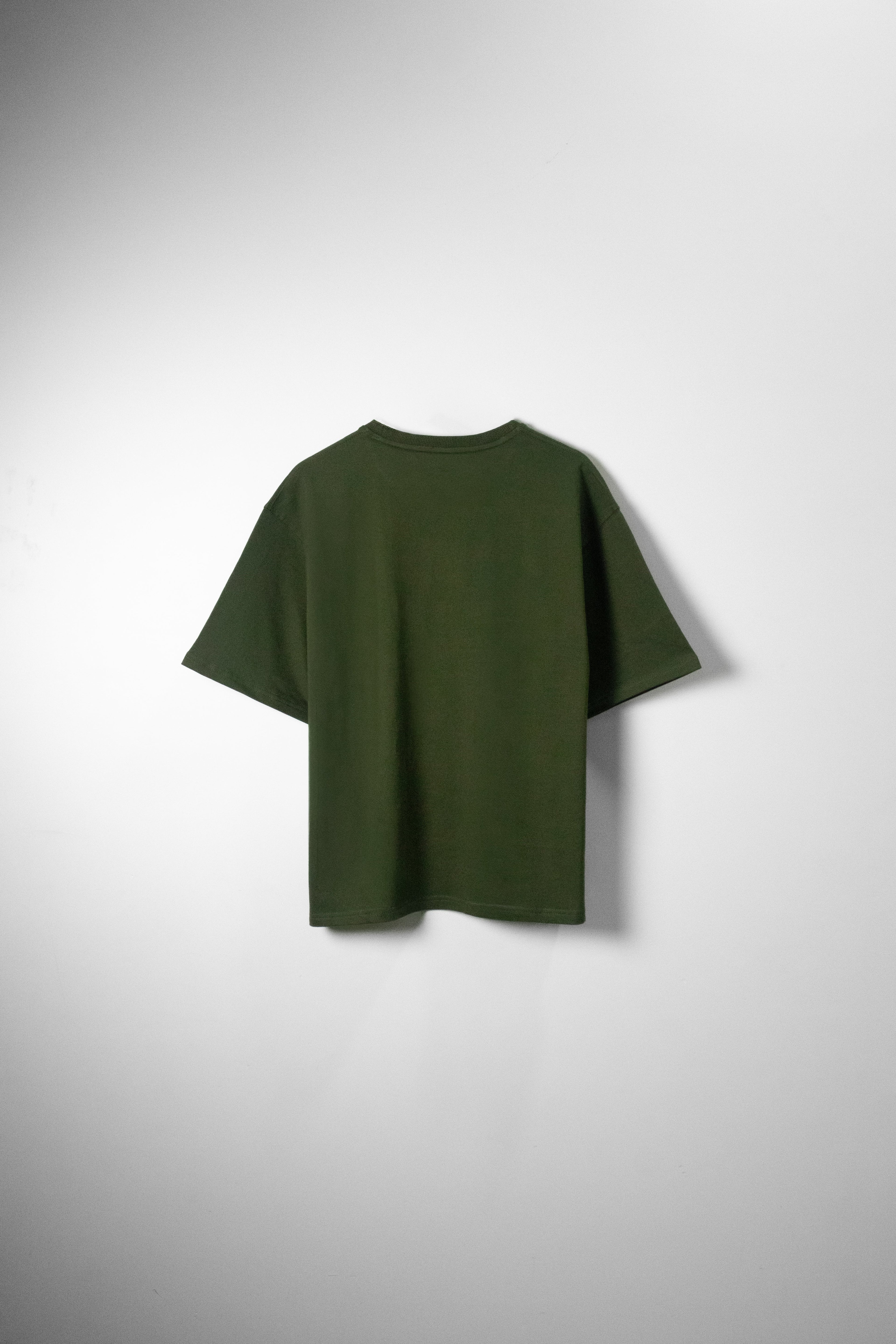 Plain Oversized T-Shirt | Olive Green | AnyaLook