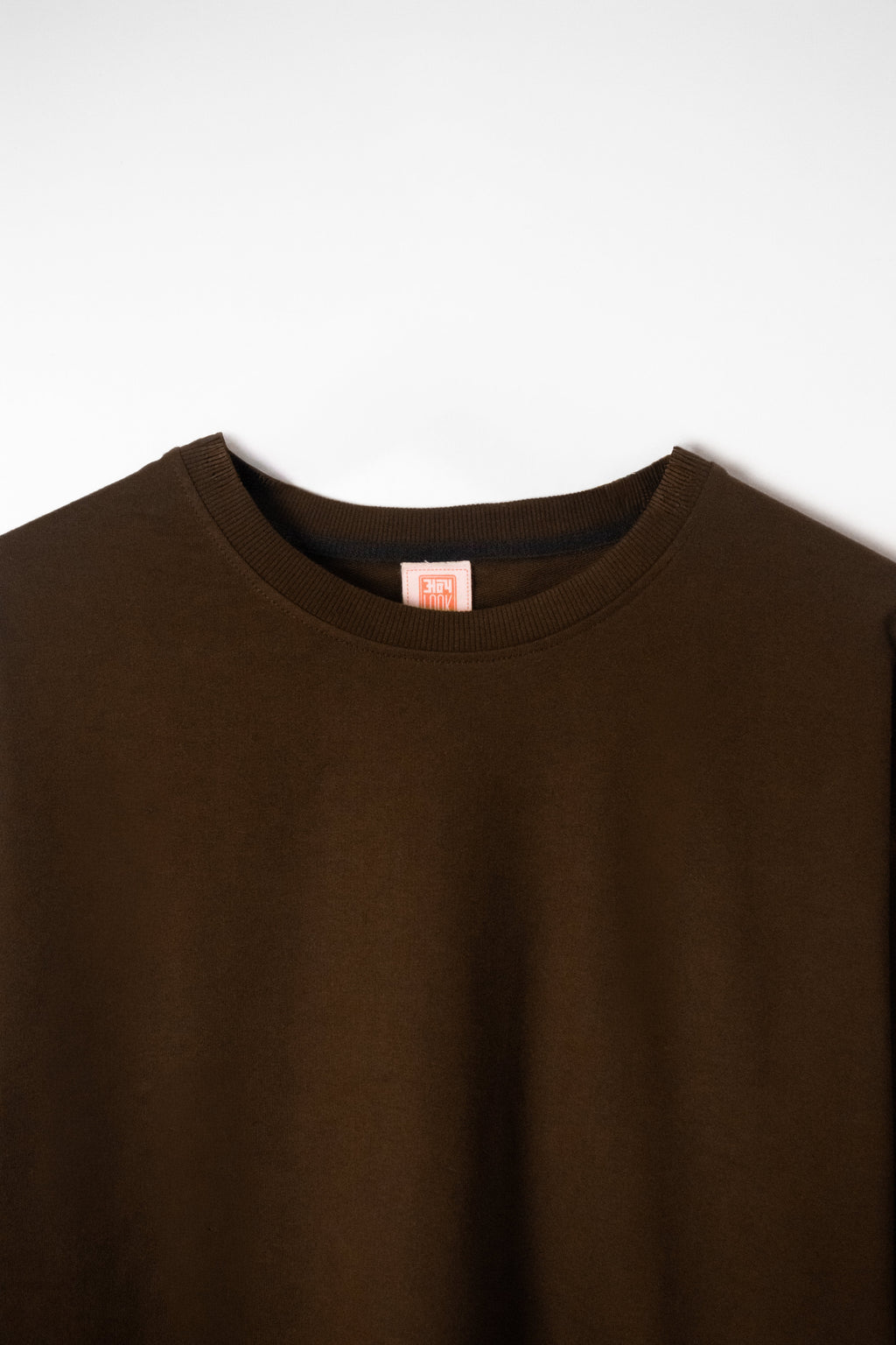 Plain Oversized T-Shirt | Brown | AnyaLook