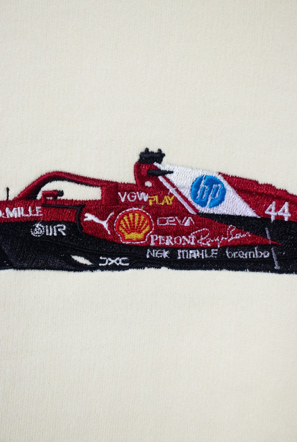 F1 Ferrari Car Embroidered Oversized T-Shirt - AnyaLook
