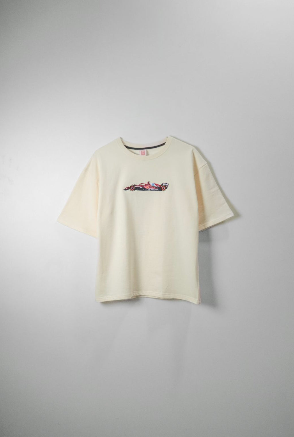 F1 Ferrari Car Embroidered Oversized T-Shirt - AnyaLook
