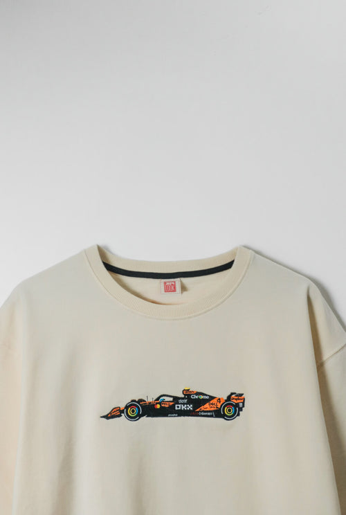 F1 Mclaren Car Embroidered Oversized T-Shirt - AnyaLook