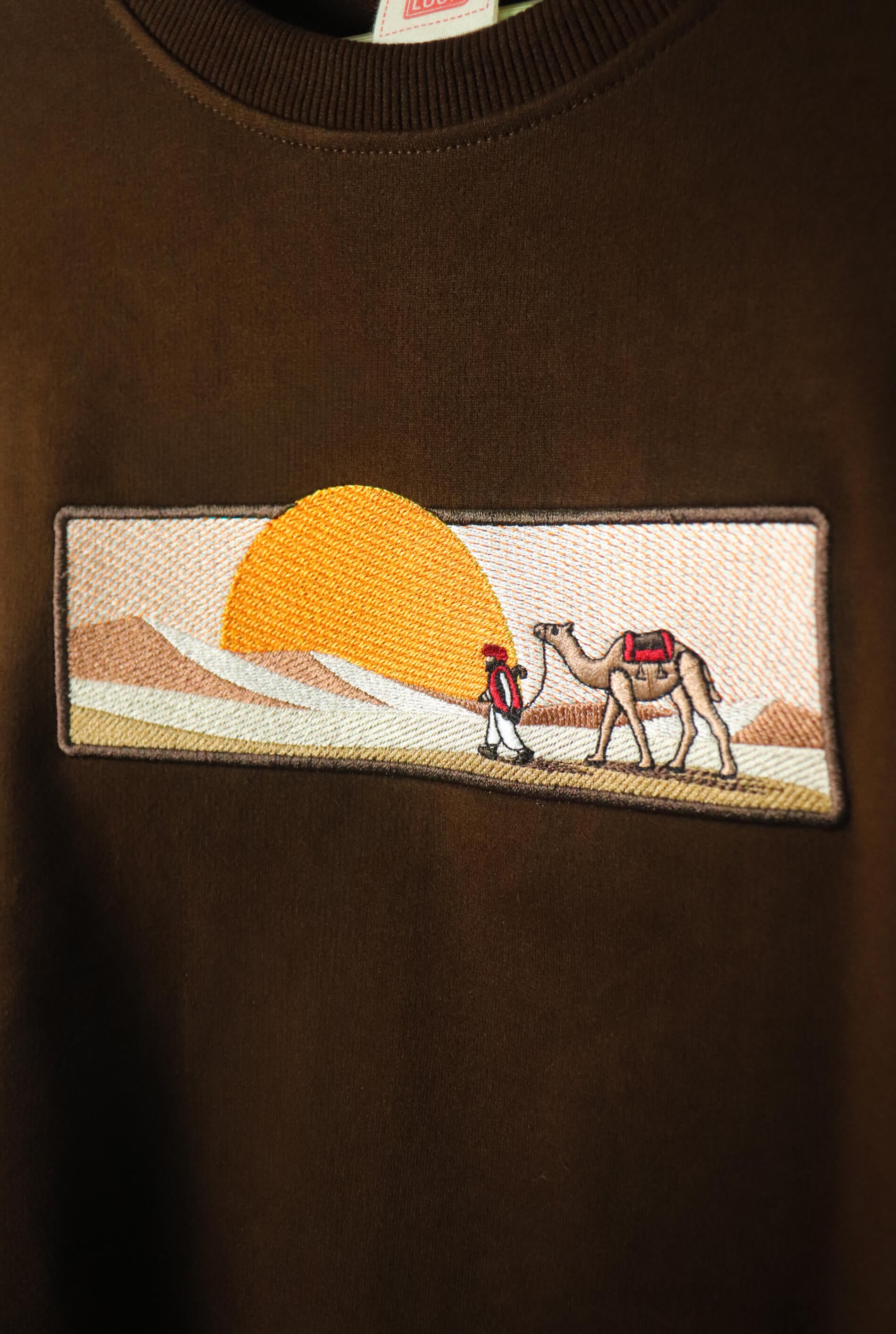 Desert Sun Embroidered Oversized T-Shirt — Brown | AnyaLook Oversized Tshirt