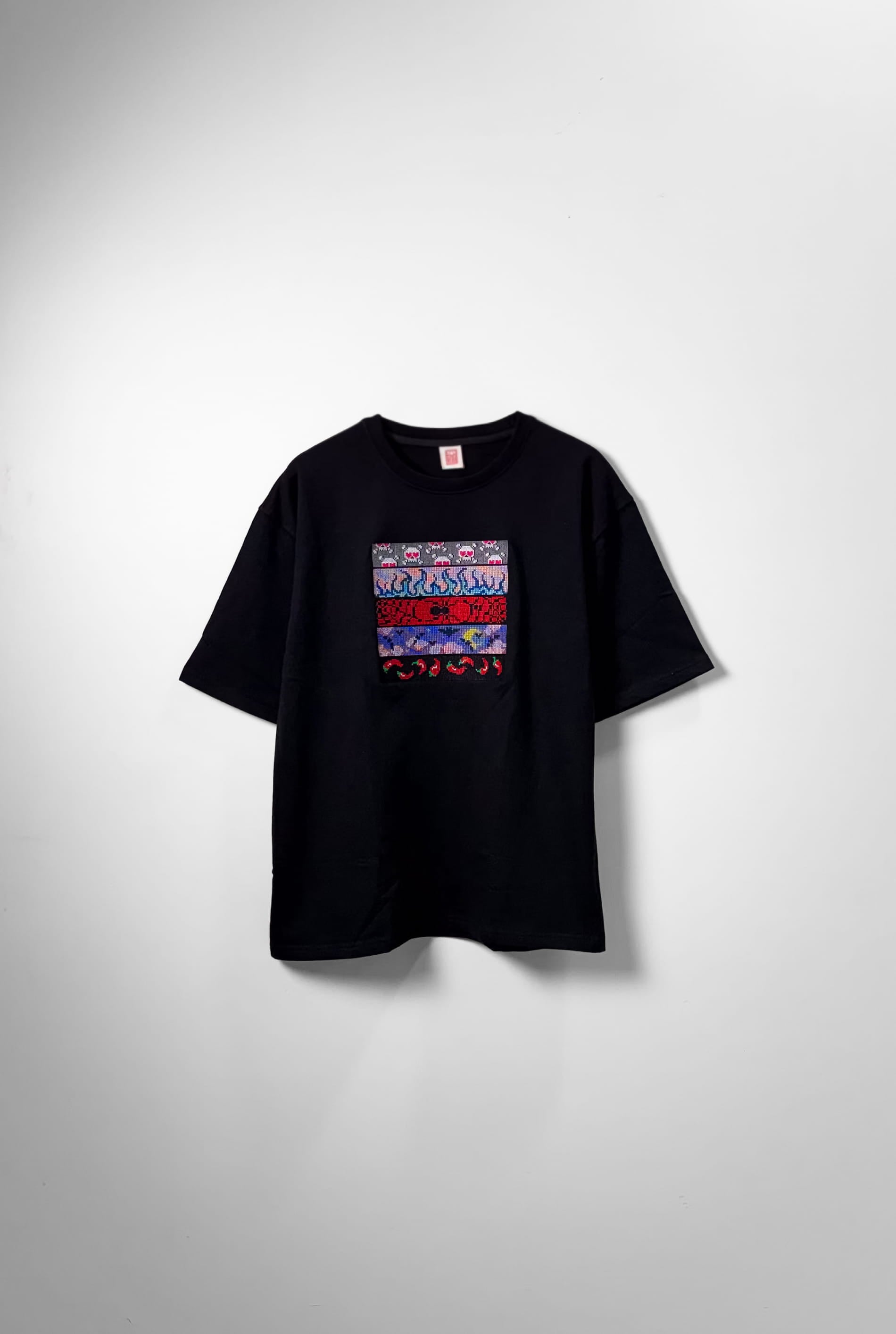 World Chaos Embroidered Oversized T-Shirt | Black | AnyaLook