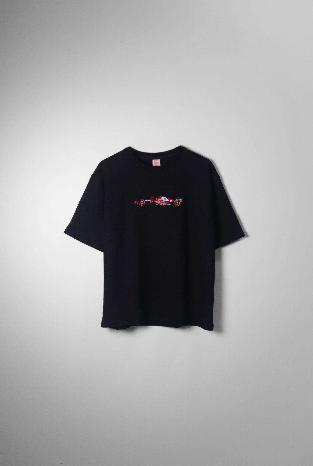 F1 Ferrari Car Embroidered Oversized T-Shirt - AnyaLook Oversized Tshirt