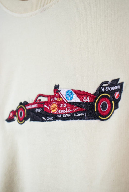 F1 Ferrari Car Embroidered Oversized T-Shirt - AnyaLook Oversized Tshirt
