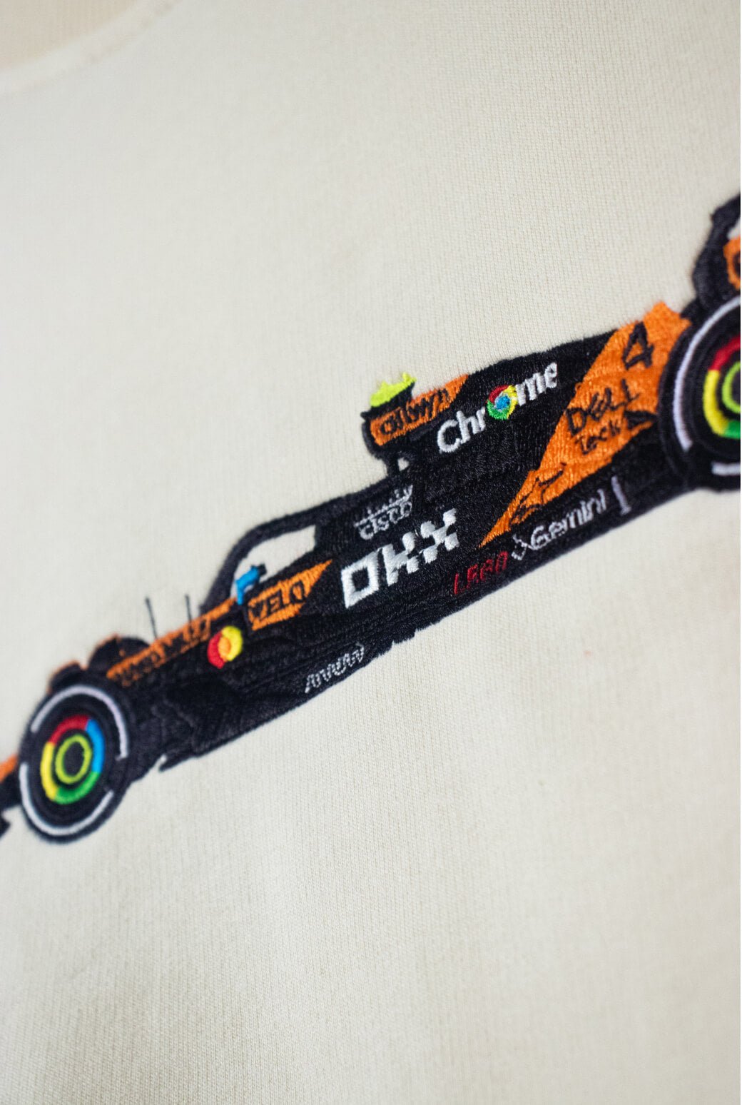 F1 Mclaren Car Embroidered Oversized T-Shirt - AnyaLook Oversized Tshirt