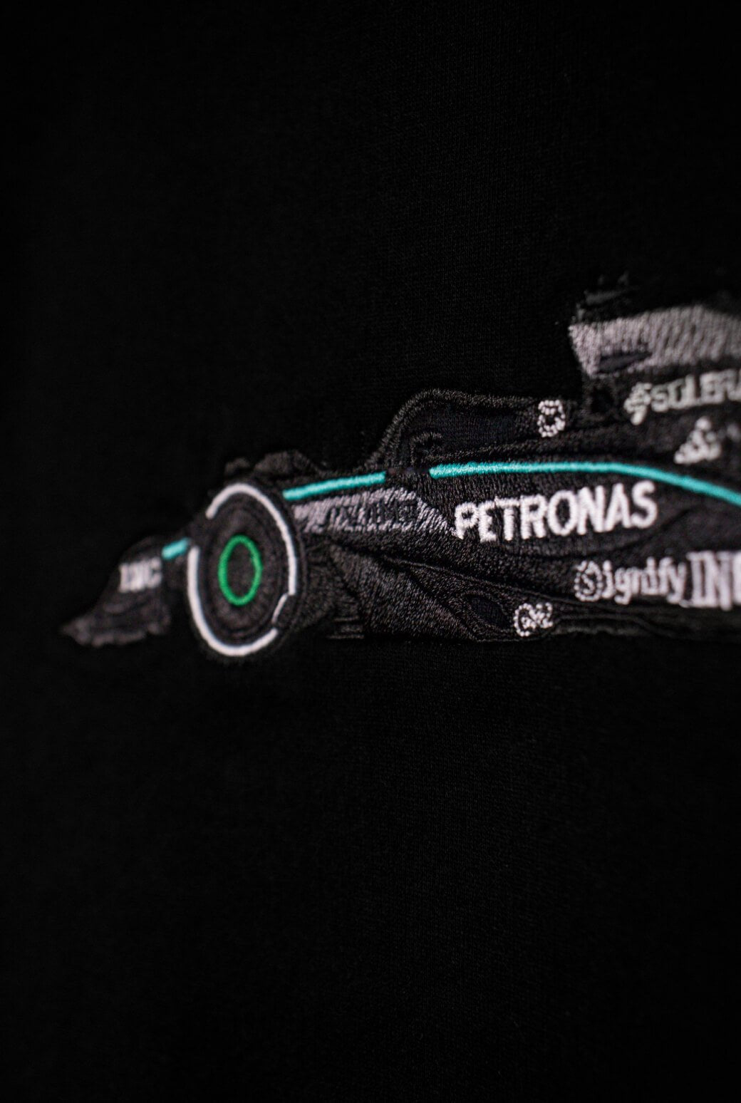 F1 Mercedes Car Embroidered Oversized T-Shirt - AnyaLook Oversized Tshirt